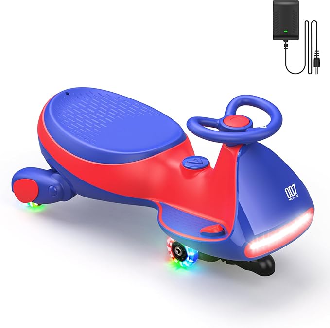 Carro Elétrico Infantil Com Pedal Acelerador, Bateria Recarregável Rodas Com Led ( Brinde Exclusivo + 2 Baterias Reserva)