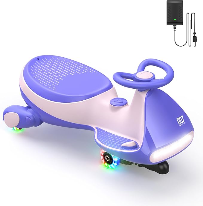 Carro Elétrico Infantil Com Pedal Acelerador, Bateria Recarregável Rodas Com Led ( Brinde Exclusivo + 2 Baterias Reserva)