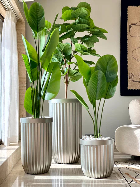 Vaso Decorativo Alto Padrão Para Plantas Inclui 3 Peças